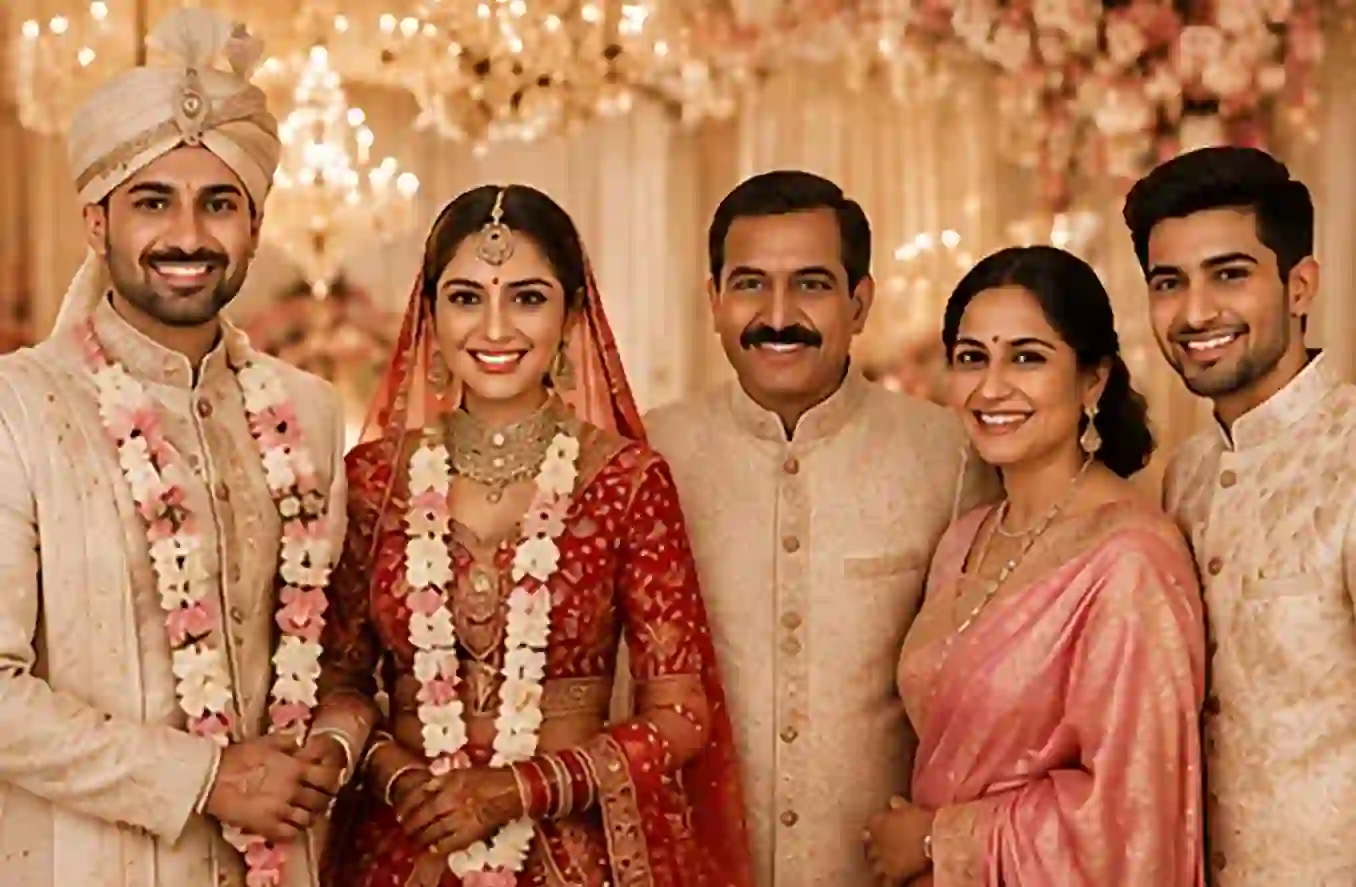 Indian wedding family group — Premium Family Package
