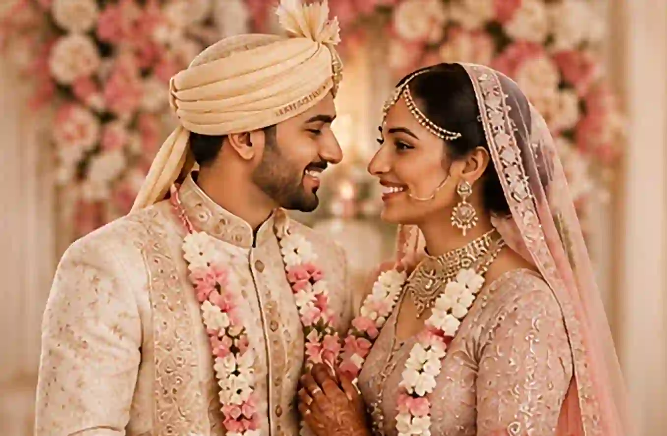 Indian bride and groom — Couple Glow Package