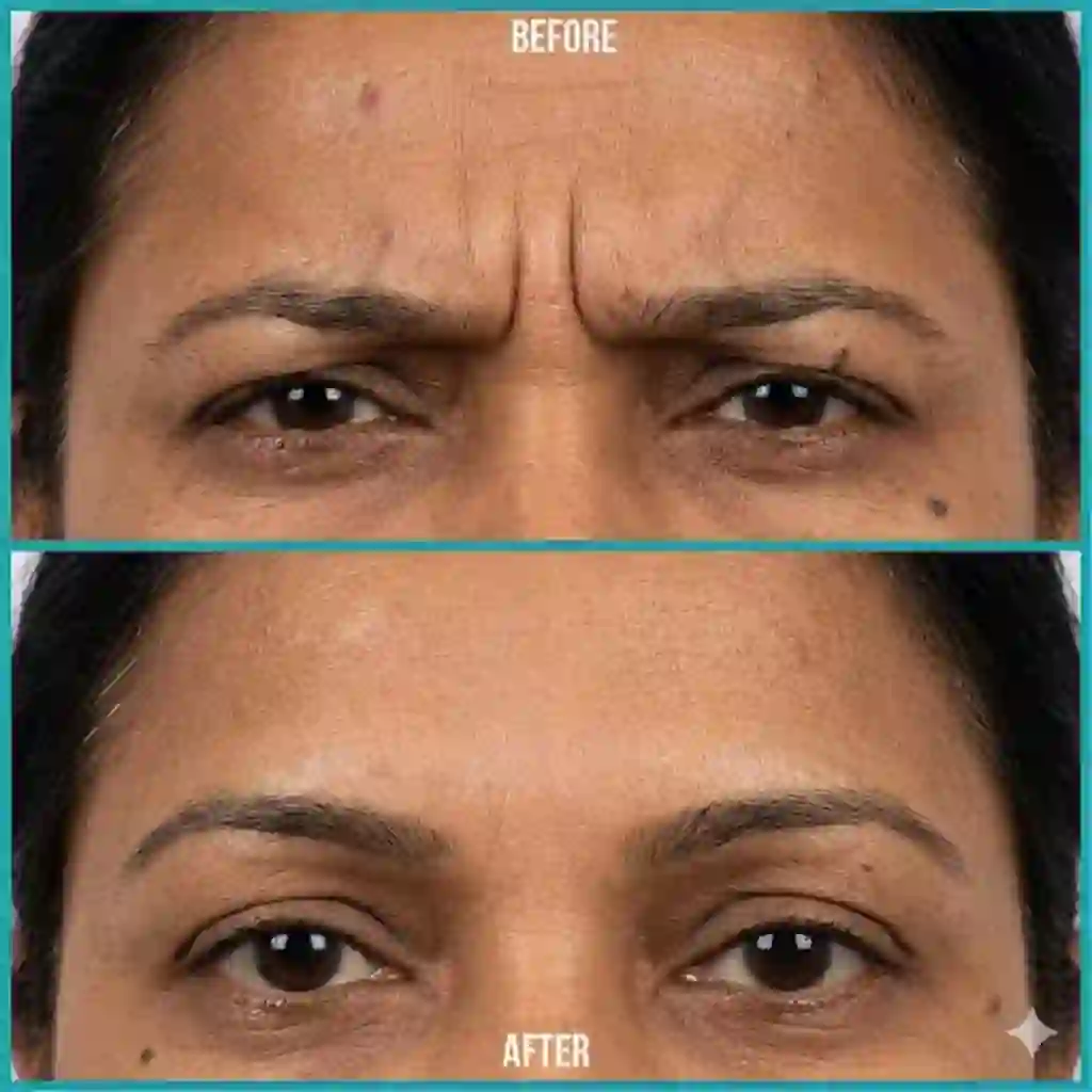 2. Frown Lines (Glabellar Lines)
